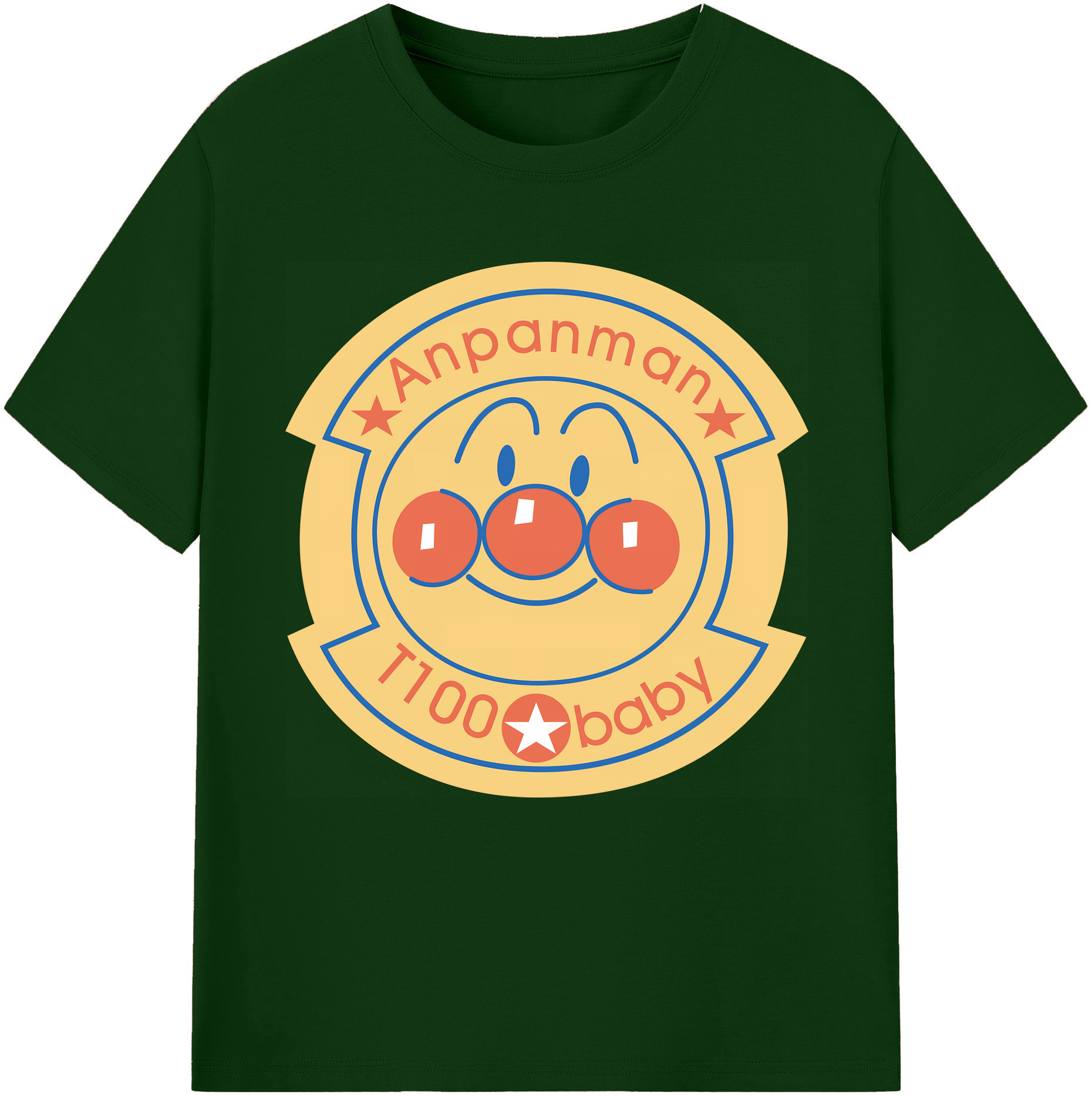 （画像用） アンパンマン Anpanman 綿100％半袖Tシャツ（フロントプリント）